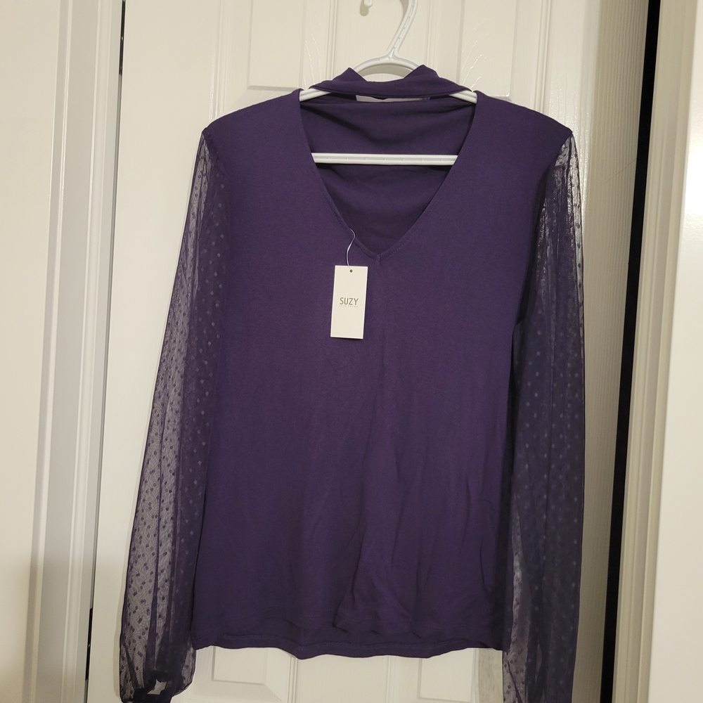 BRAND NEW ELegant Purple Women's Top Size M
